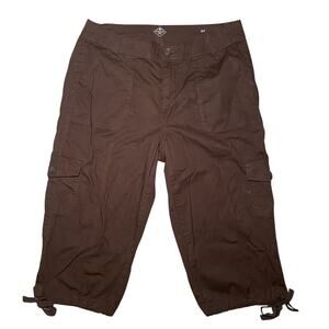 Cotton Blend - Brown Capri Pants - St. John's Bay - Petite Size 8